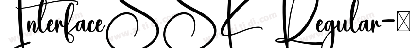 InterfaceSSK Regular字体转换